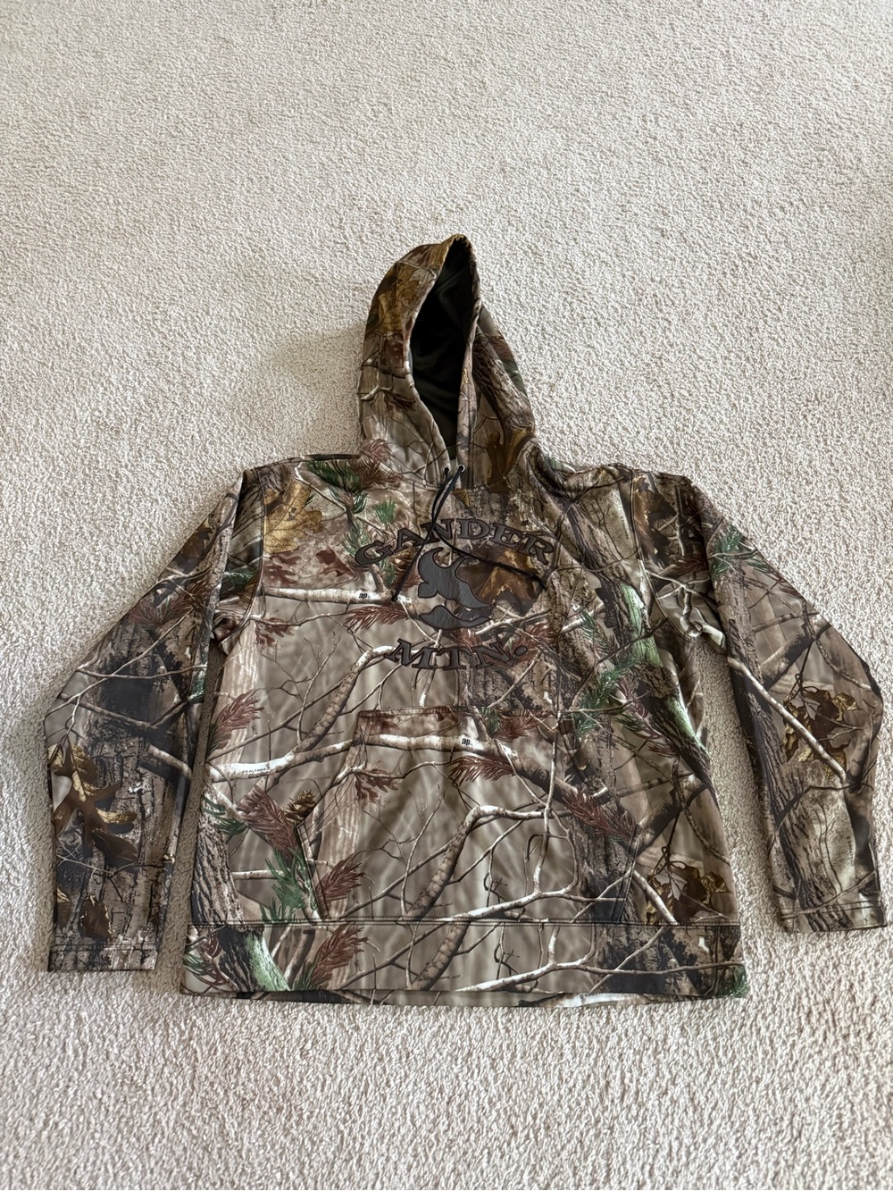 Gander Mountain Realtree-Style Camo Hooded Pullover in Green and Brown
